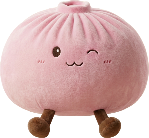 Squishy Dumpling Toy Rosa Gigante — cojín gigante de peluche kawaii