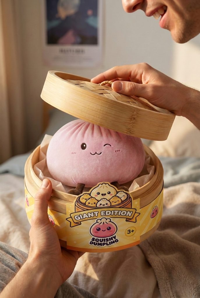 Unboxing de Squishy Dumpling Toy Rosa Gigante