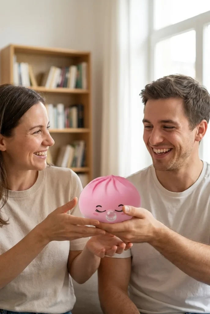 Dumpling Squishy Rare Blow Rosa de regalo