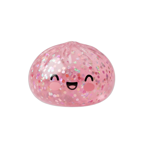 Dumpling Squishy Rose Sparkle Bubblegum — squishy antiestrés slow-rise kawaii