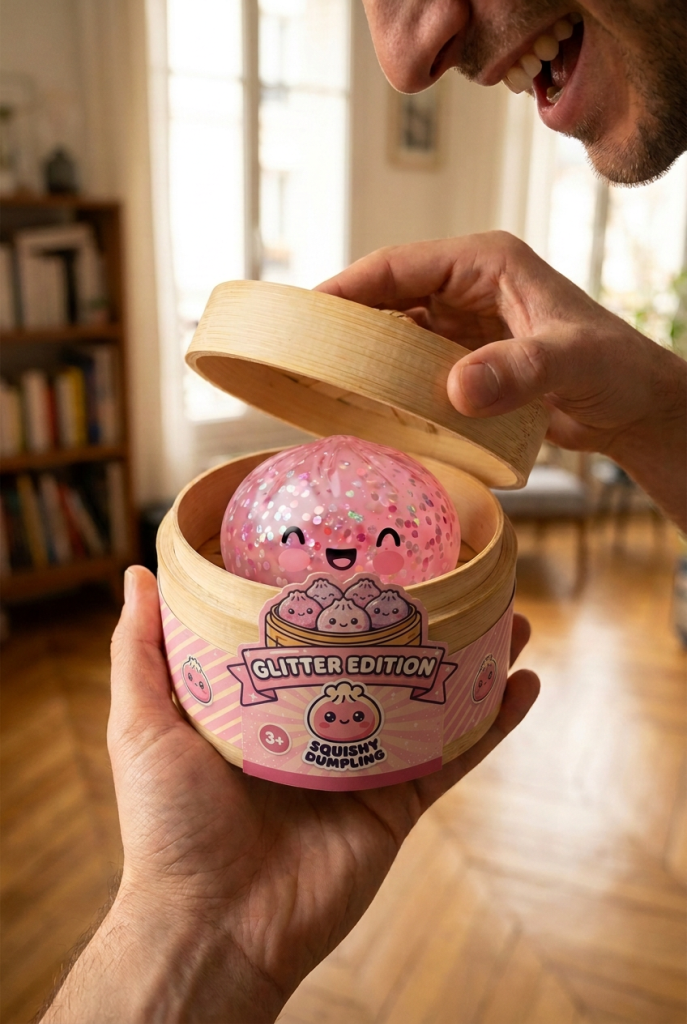 Unboxing de Dumpling Squishy Rose Sparkle Bubblegum