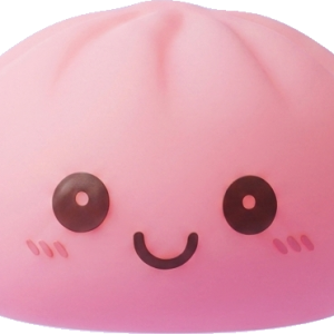 Dumpling Squishy Luz Nocturna Rosa — squishy antiestrés slow-rise kawaii
