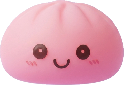 Dumpling Squishy Luz Nocturna Rosa — squishy antiestrés slow-rise kawaii