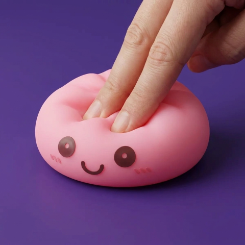 Dumpling Squishy Luz Nocturna Rosa apretado, material squishy