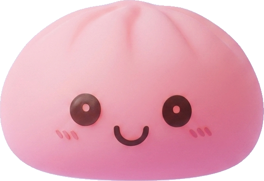 Dumpling Squishy Luz Nocturna Rosa — squishy antiestrés slow-rise kawaii