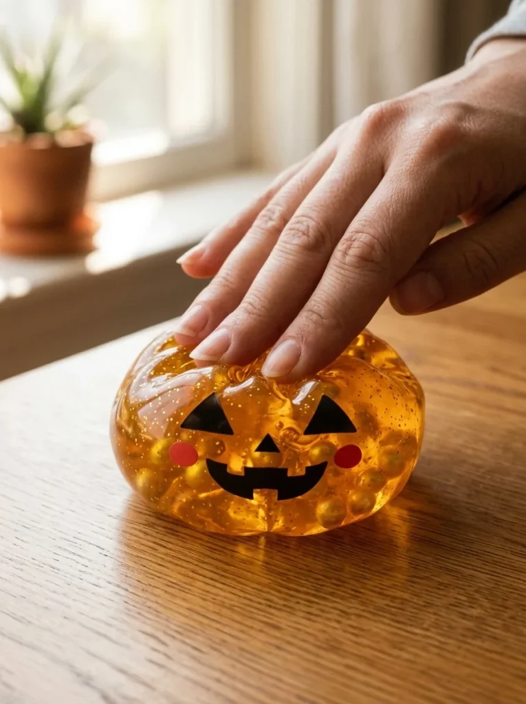 Squishy Dumpling Citrouille Halloween Luminoso apretado entre los dedos