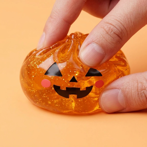 Squishy Dumpling Citrouille Halloween Luminoso — efecto slow-rise, la espuma recupera su forma