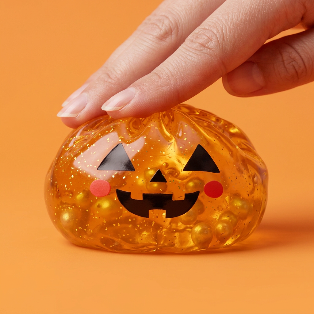 Squishy Dumpling Citrouille Halloween Luminoso apretado, material squishy