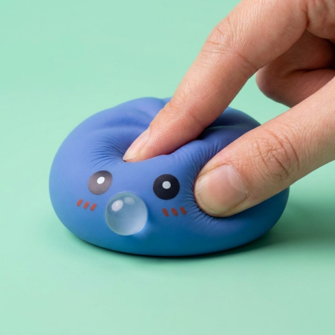 Dumpling Squishy Violeta Hinchado y Suave apretado, material squishy