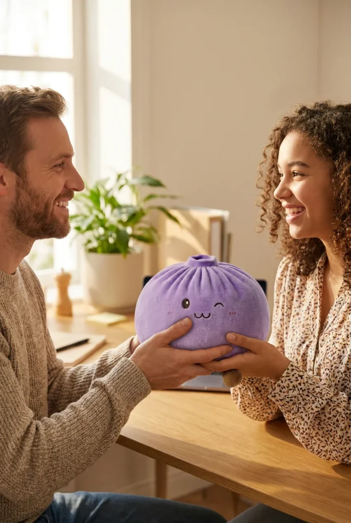 Dumpling Squishy Gigante Violeta de regalo