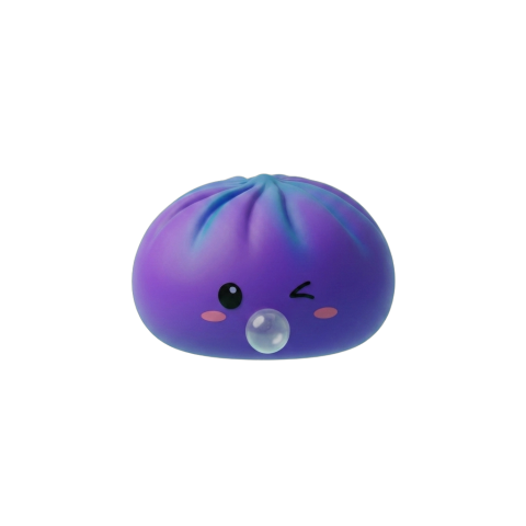Dumpling Squishy Rare Blow Púrpura Cósmico — squishy antiestrés slow-rise kawaii