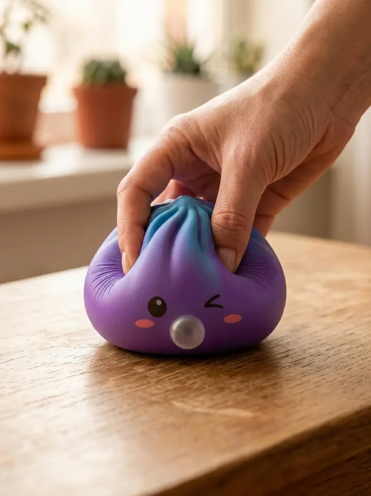 Dumpling Squishy Rare Blow Púrpura Cósmico apretado entre los dedos