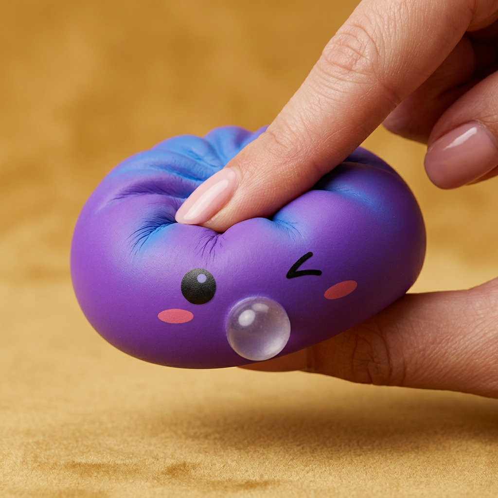 Dumpling Squishy Rare Blow Púrpura Cósmico apretado, material squishy