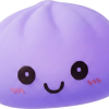Dumpling Squishy Luz Nocturna Violeta Suave — squishy antiestrés slow-rise kawaii