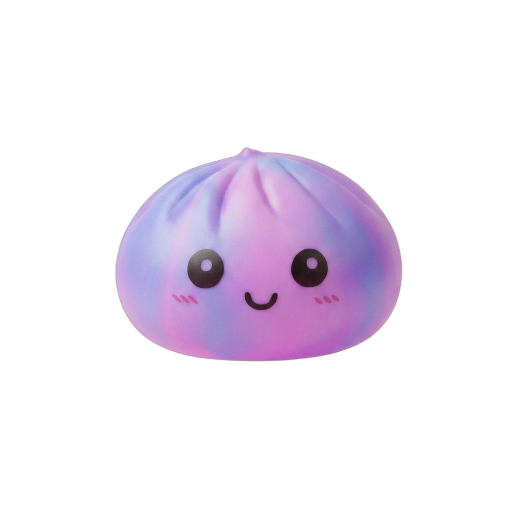 Squishy Dumpling Tie Dye Violeta — squishy antiestrés slow-rise
