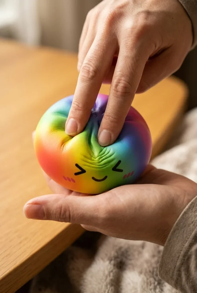 Rainbow Dumpling Squishy Multicolor Kawaii apretado entre los dedos