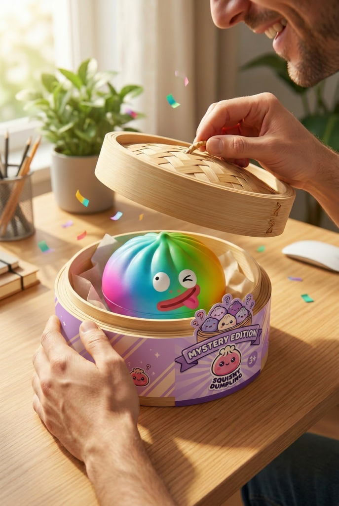 Unboxing de Rainbow Mystery Dumpling Squishy Arcoíris
