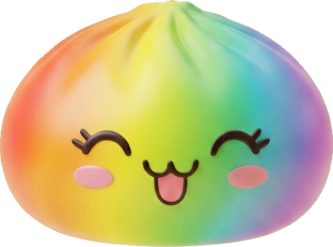 Rare Dumpling Squishy Arcoíris — squishy antiestrés slow-rise kawaii