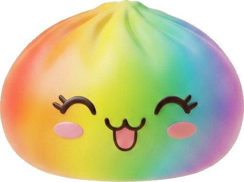 Rare Dumpling Squishy Arcoíris — squishy antiestrés slow-rise kawaii