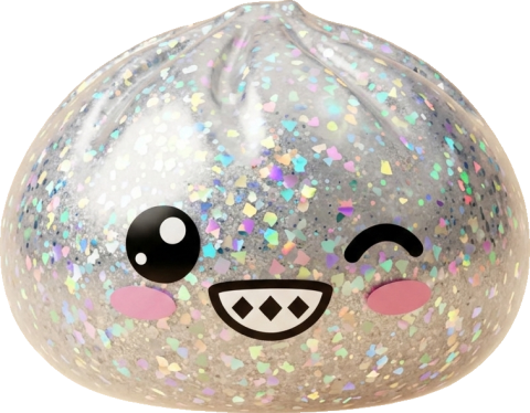 Rare Dumpling Squishy Plata Brillante — squishy antiestrés slow-rise kawaii