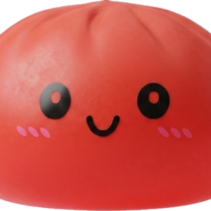 Dumpling Squishy Rojo Cereza — squishy antiestrés slow-rise kawaii