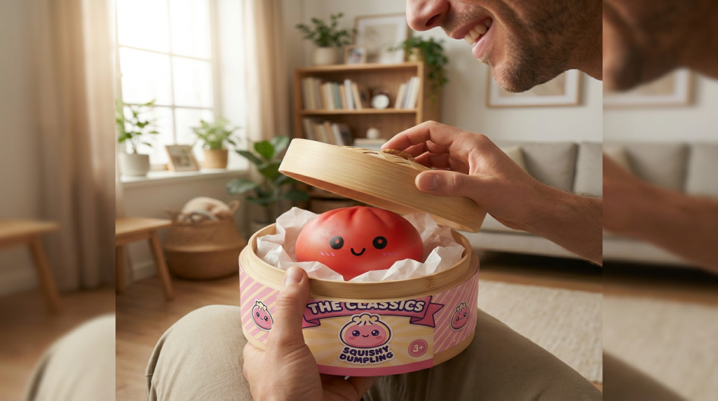 Unboxing de Dumpling Squishy Rojo Cereza