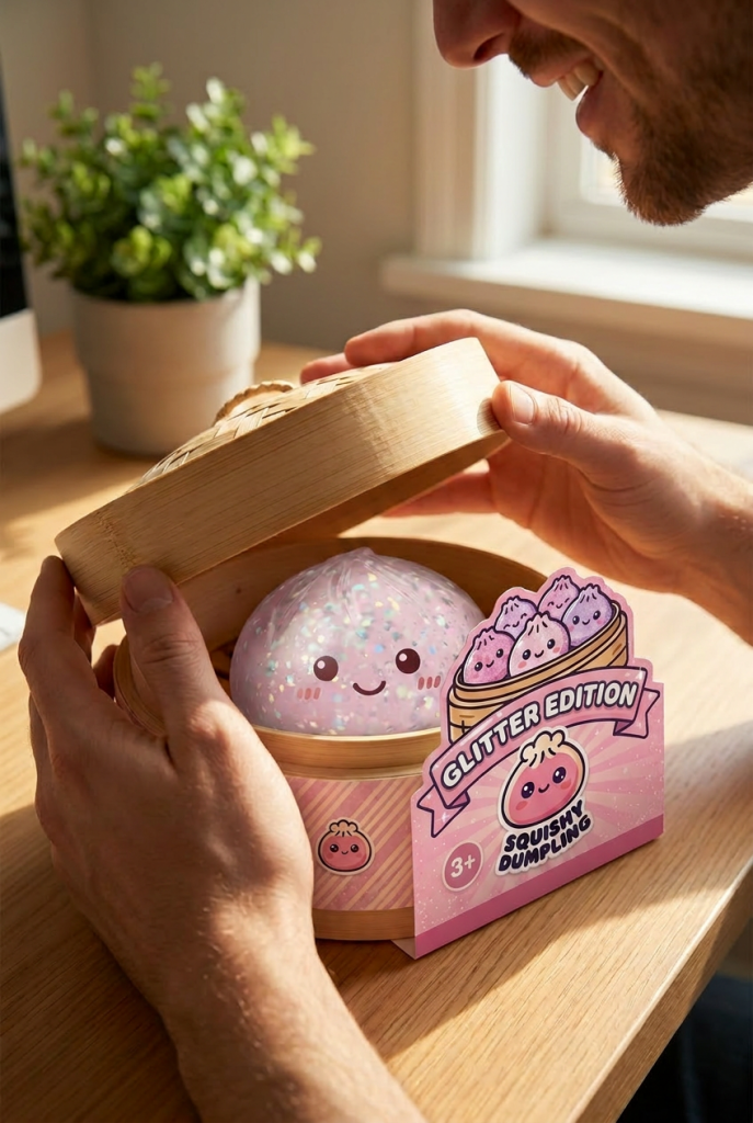 Unboxing de Glitter Dumpling Squishy Plata