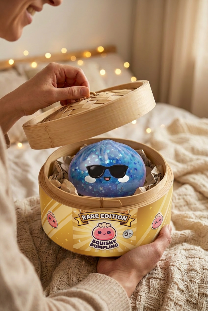 Unboxing de Sunglasses Dumpling Squishy Sparkle Azul