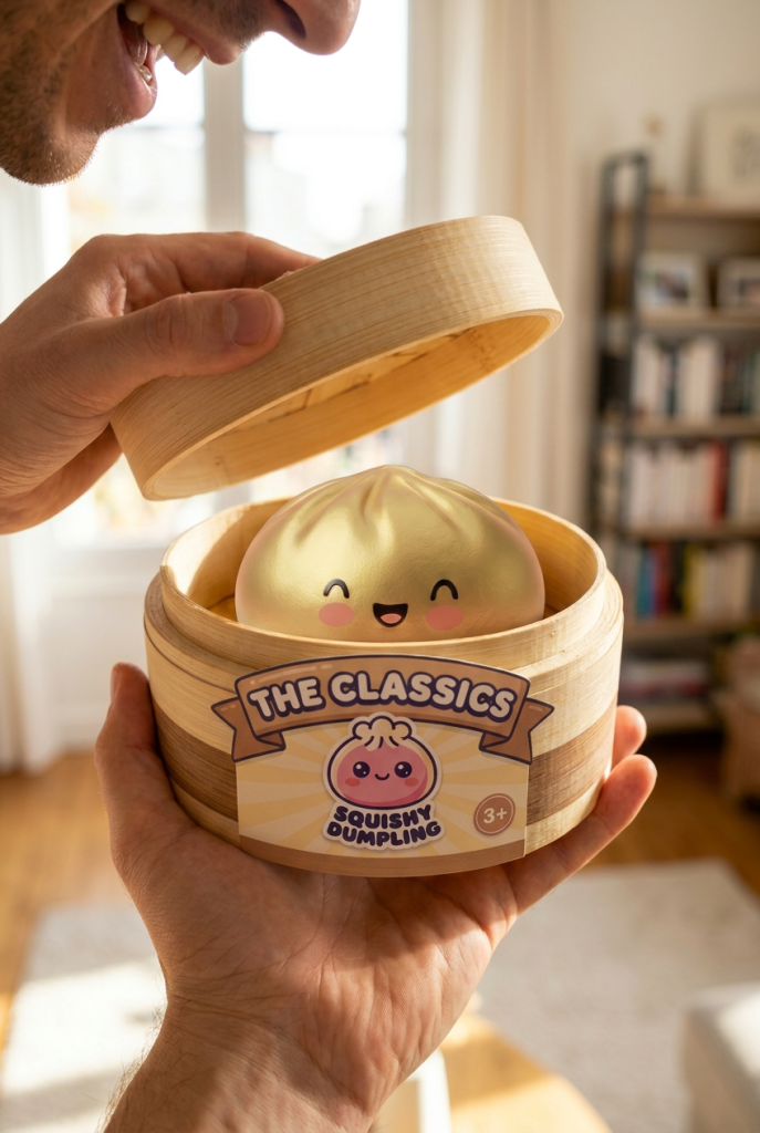 Unboxing de Dumpling Squishy Dorado Lucky