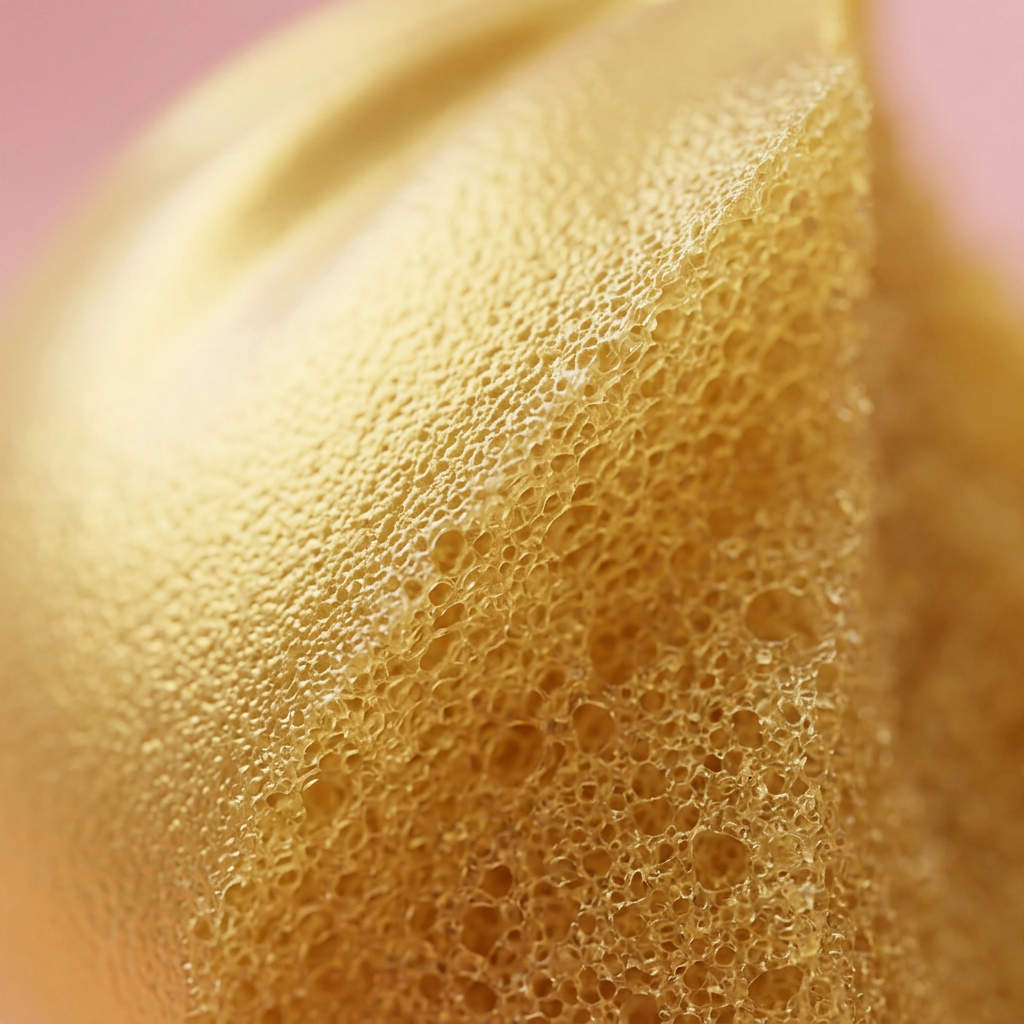 Dumpling Squishy Dorado Lucky — primer plano macro de la textura