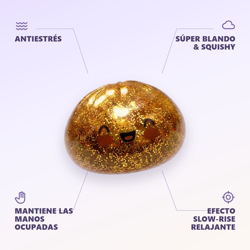 Squishy Bun Mystery Dumpling Sorpresa — antiestrés, ultra blando, efecto slow-rise