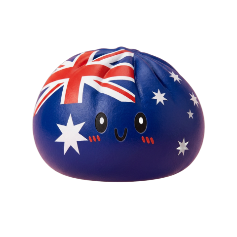 Flag Squishy Dumpling Australia — squishy antiestrés slow-rise kawaii