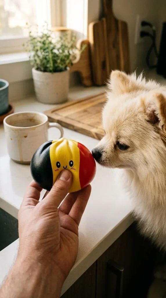 Squishy Dumpling Flag Bélgica y un animal