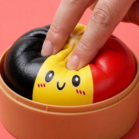 Squishy Dumpling Flag Bélgica apretado, material squishy