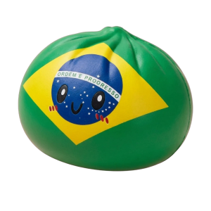 Dumpling Squishy Flag Brasil — squishy antiestrés slow-rise kawaii
