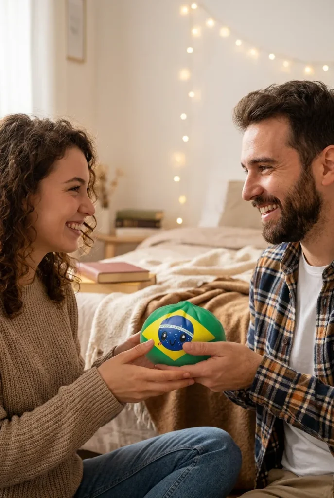 Dumpling Squishy Flag Brasil de regalo
