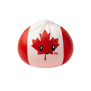 Flag Squishy Dumpling Canadá — squishy antiestrés slow-rise kawaii