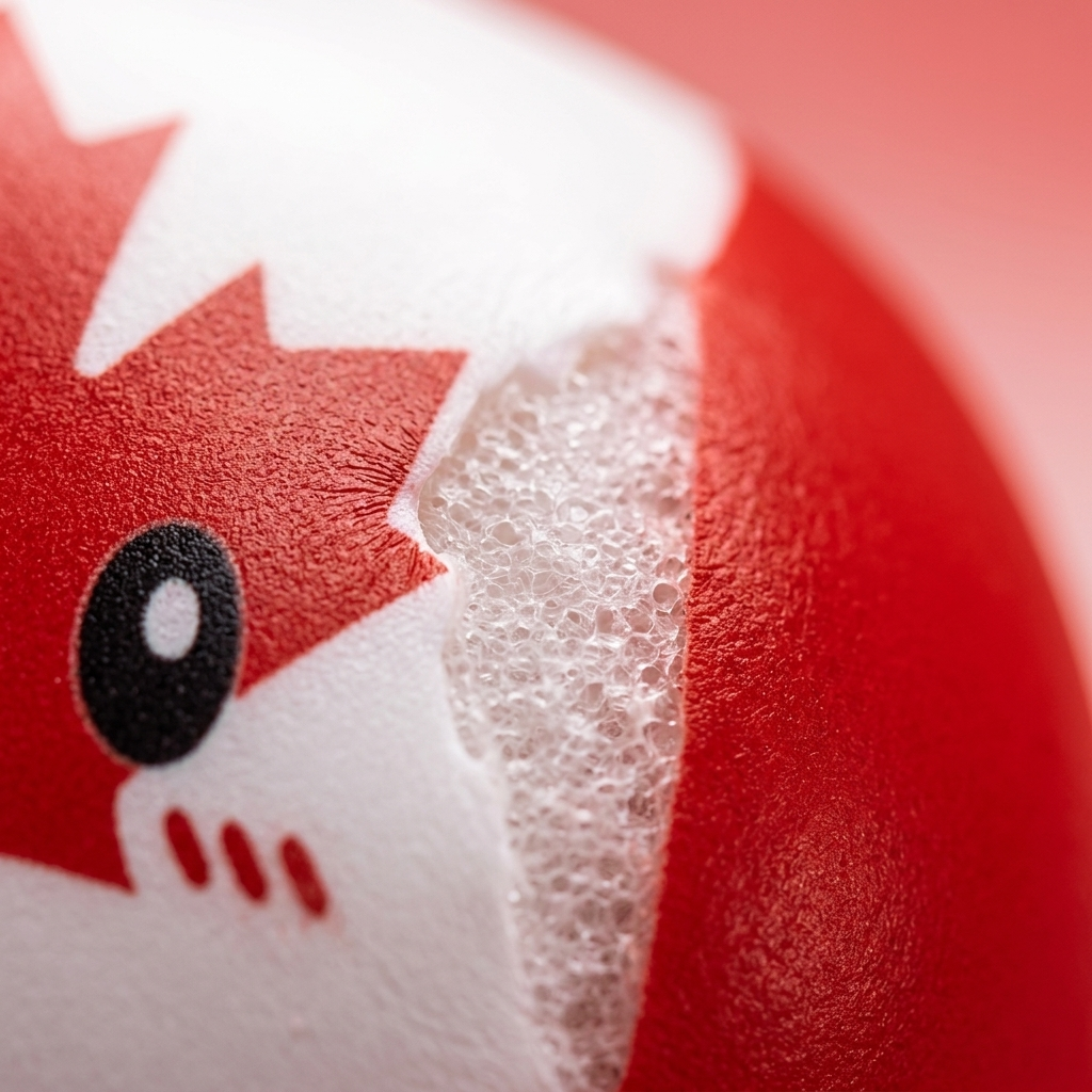 Flag Squishy Dumpling Canadá — primer plano macro de la textura