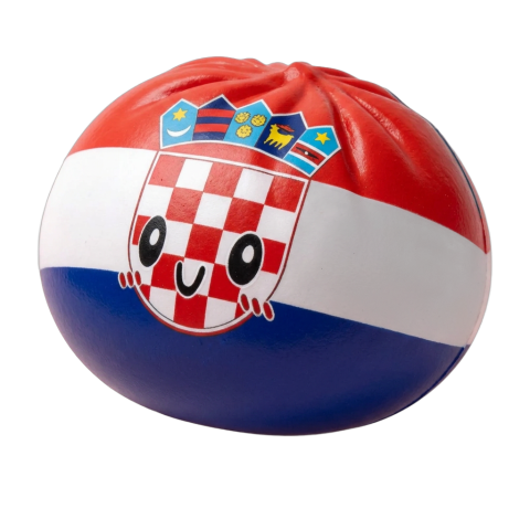 Flag Squishy Dumpling Croacia — squishy antiestrés slow-rise kawaii