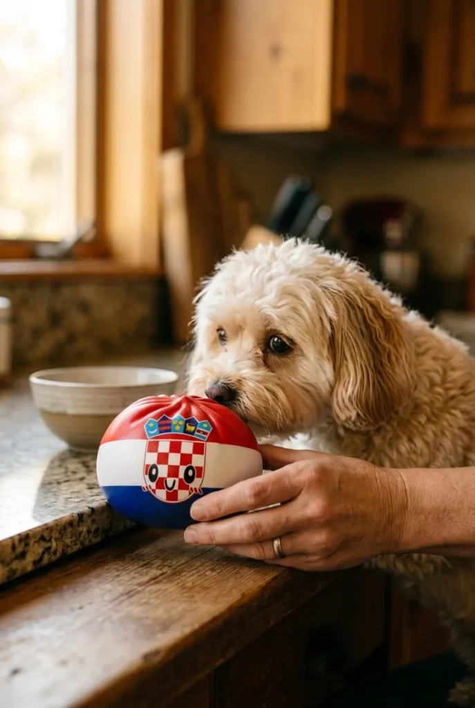 Flag Squishy Dumpling Croacia y un animal