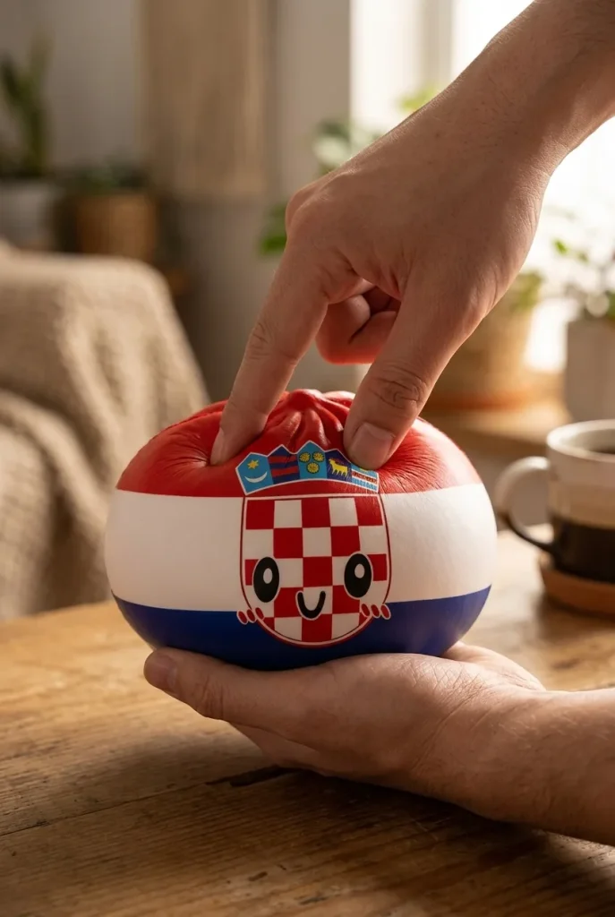 Flag Squishy Dumpling Croacia apretado entre los dedos