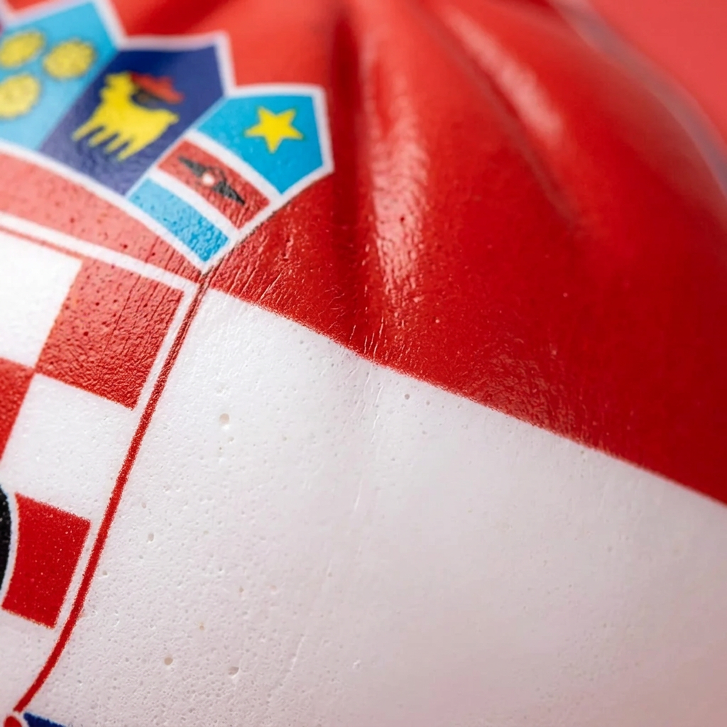 Flag Squishy Dumpling Croacia — primer plano macro de la textura