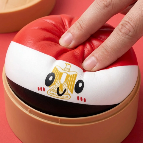 Flag Dumpling Squishy Egipto apretado, material squishy