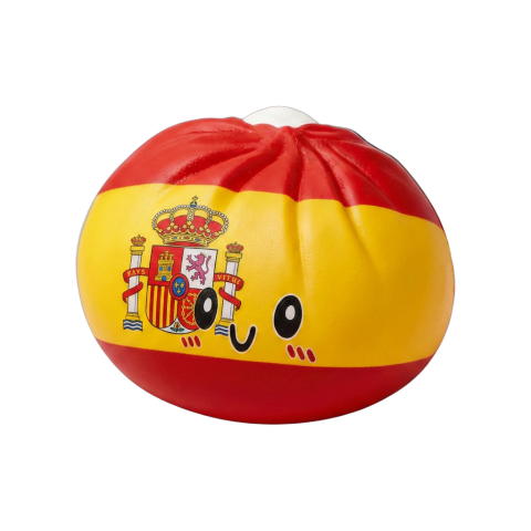 Squishy Flag Dumpling España — squishy antiestrés slow-rise kawaii