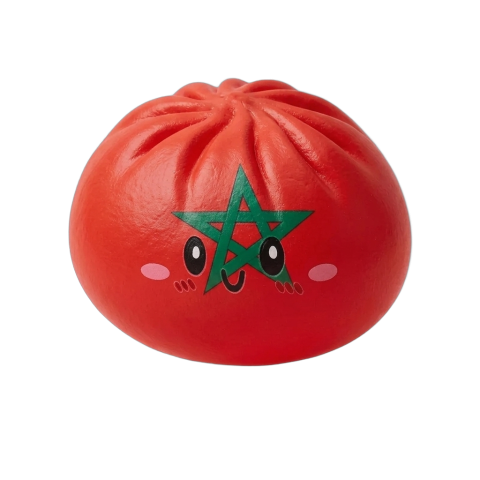 Flag Dumpling Squishy Marruecos — squishy antiestrés slow-rise kawaii