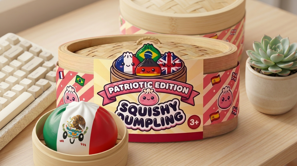 Flag Squishy Dumpling México en un ambiente de escritorio