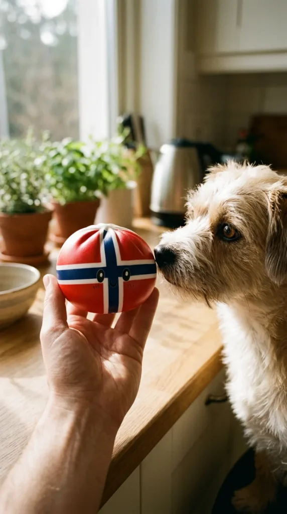 Flag Squishy Dumpling Noruega y un animal