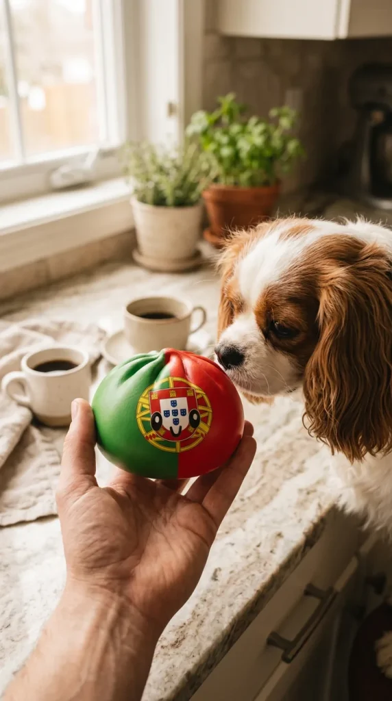 Squishy Dumpling Portugal Bandera Roja y Verde y un animal