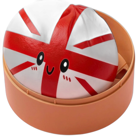 Flag Squishy Toy Dumpling Reino Unido — squishy antiestrés slow-rise kawaii