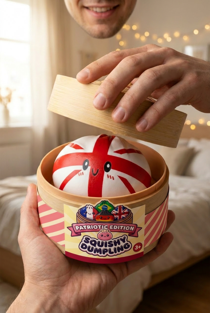 Unboxing de Flag Squishy Toy Dumpling Reino Unido